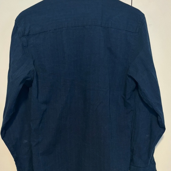 Naked & Famous Indigo Tie Dye Basketweave Long Sleeve Shirt - Small - Picture 10 of 12